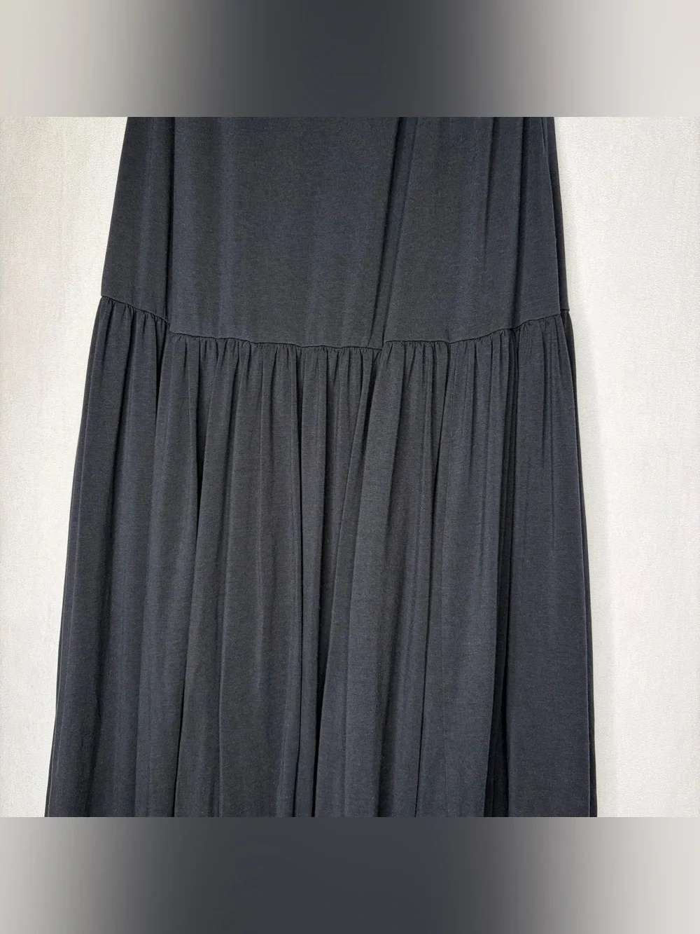 Abercrombie & Fitch Black Drop Waist Maxi Dress